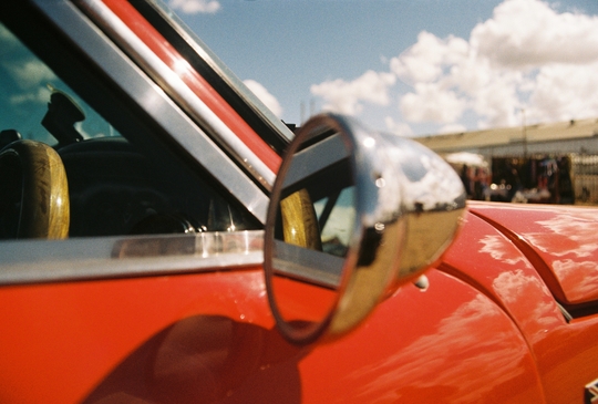 Classic car at beer festival, Darling