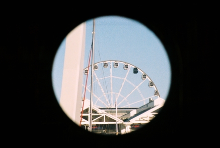 The Big Wheel through the Clock Tower, VnA Waterfront